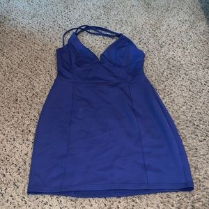 Very sexy purple/blue dress with open back